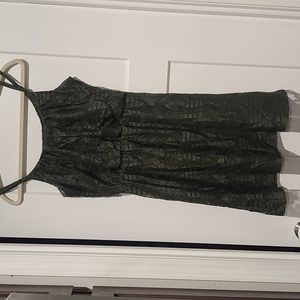 Olive Green Lace Dress